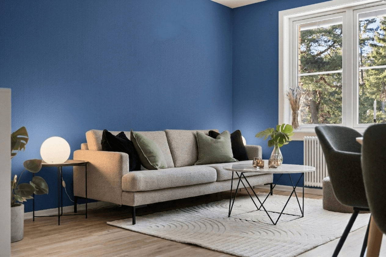Blue living room